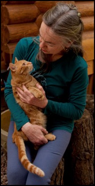 Penelope Smith and Jerry (cat)